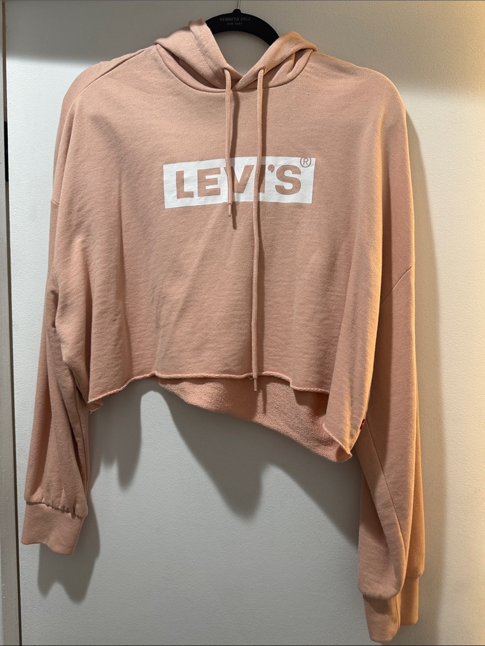 Pale Pink Levi’s Crop Top Hoodie